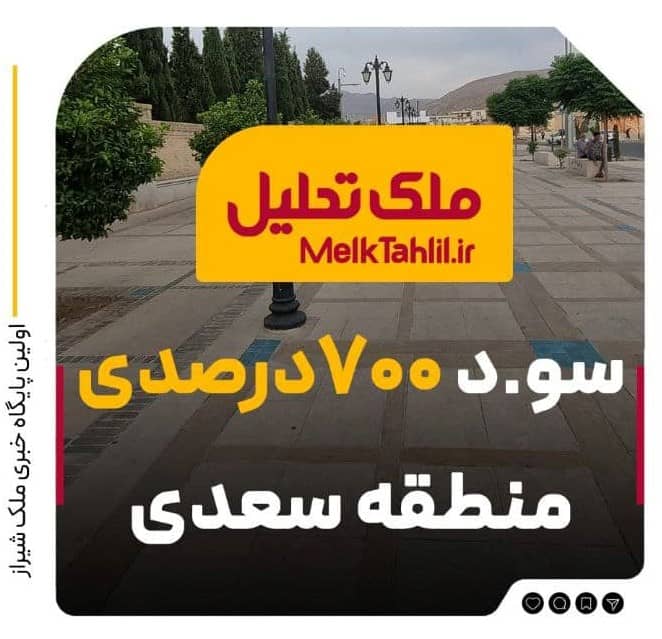 سود ۷۰۰ درصدی منطقه سعدی