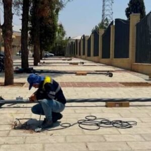اجرای عملیات زیباسازی فضای شهری بلوار شهید ربانی